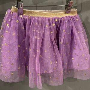 Cupcakes and cartwheels purple and Gold polka  dotted tutu